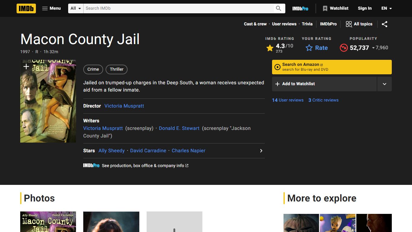 Macon County Jail (1997) - IMDb